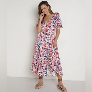 For Love & Lemons Gianna floral midi dress  Size XS